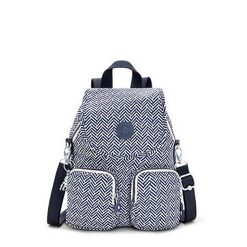 Kipling Firefly Up Printed Convertible Backpacks Urban Chevron | AU 1582WN